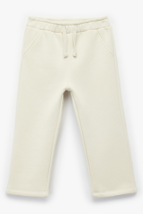 KOTON, Pantaloni drepti cu snur, Bej deschis, 74-80 CM