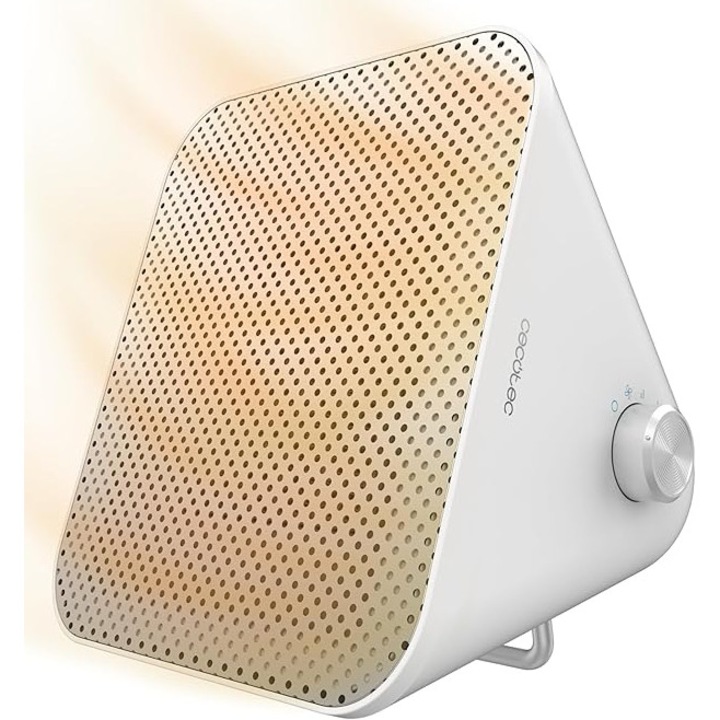 Cecotec ReadyWarm 1500 Max Ceramic Design Fehér kerámia hősugárzó, 1500 W, állítható termosztát és 3 üzemmód, akár 15 m² lefedettség