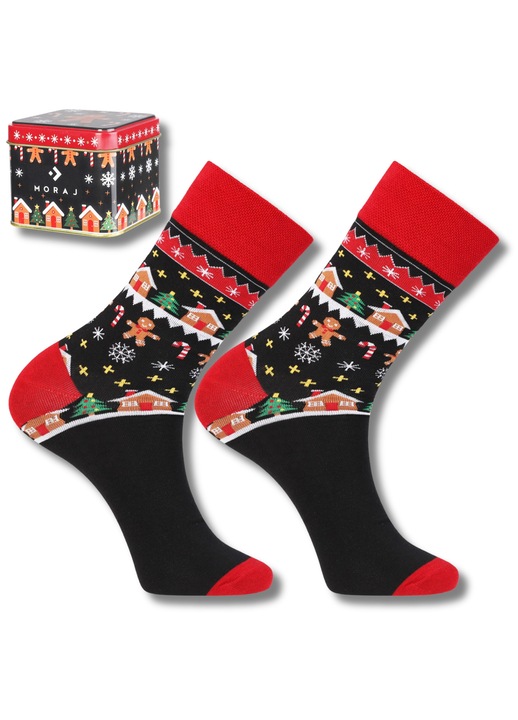 Sosete barbati, Moraj, Model Craciun, design festiv, 38-43