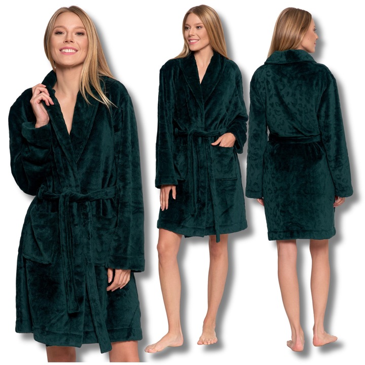 Fürdőruha, Moraj, párduc mintás, sötétzöld, XL méret