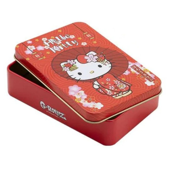 Cutie metalica G-Rollz Hello Kitty pentru depozitare, transport cu capac detasabil, universala, portabila 130x85mm