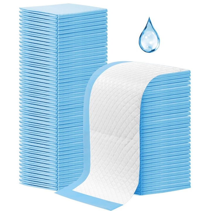 Pelenkázó alátét, 100 darabos csomag, Jeffouoo, 17x13 hüvelyk, vízálló, nedvszívó