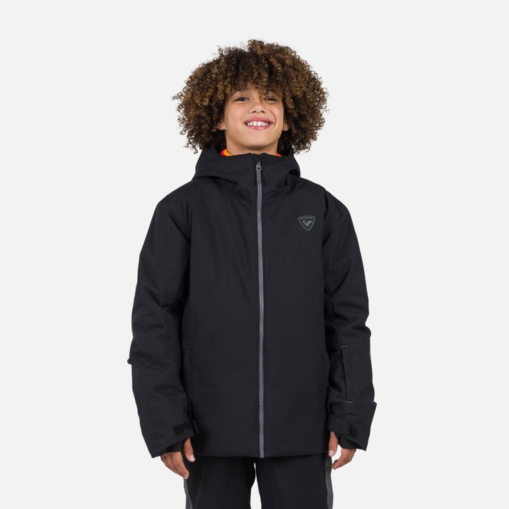 Geaca ski Rossignol JR STRAWPILE JKT, culoare negru, pentru juniori, marime 8 ani