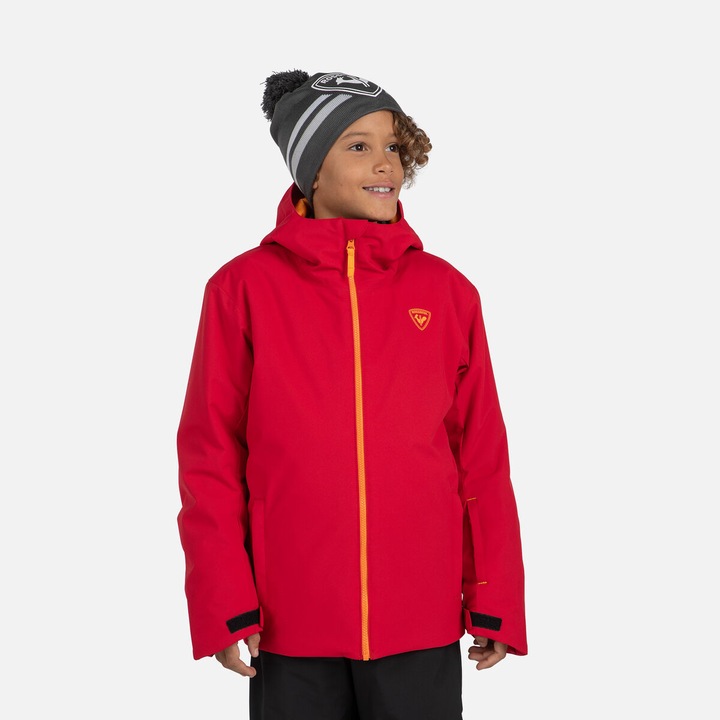 Geaca ski Rossignol JR STRAWPILE JKT, culoare rosu, pentru juniori, marime 8 ani