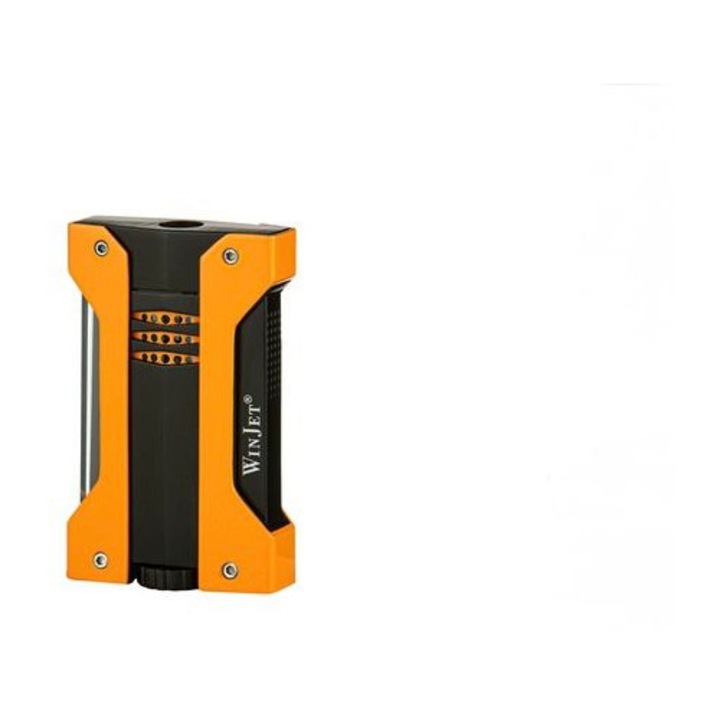 Bricheta WinJet pentru trabuc, negru/portocaliu, metal, mecanism piezoelectric