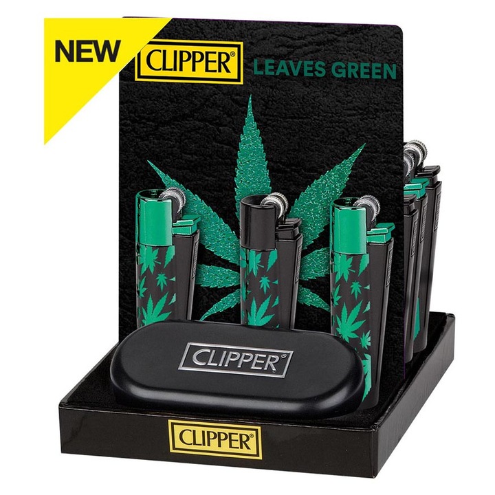 Bricheta Clipper, metal, Green Leaves