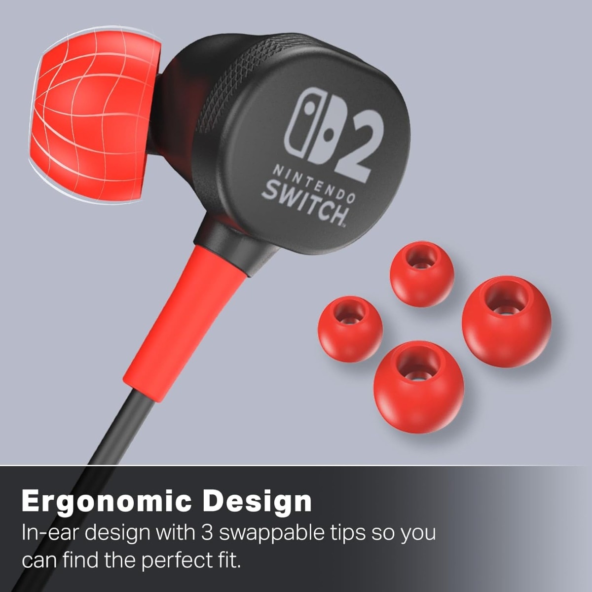 Casti cu fir, PowerA, Nintendo Switch 2, 8 mm, design