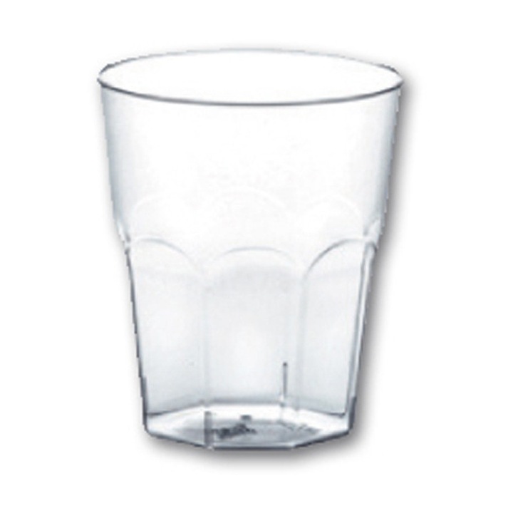 Pahar shot transparent, Smart, set 50 buc, 30 ml, 25 ml marcaj