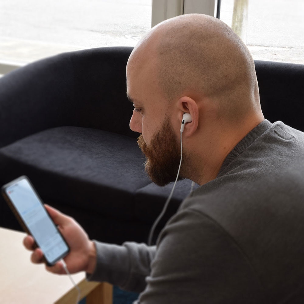 Casti USB-C In Ear av:link, sunet HiFi, microfon hands-free, 1.2m, negru