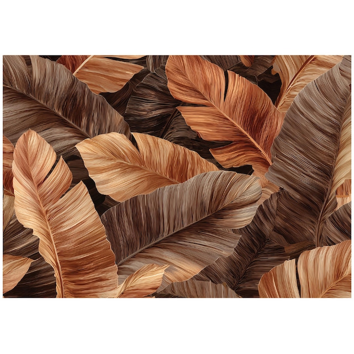 Fotótapéta, levelek, absztrakció, barna, falra, szobába, tapéta, nappaliba, fal, dekoráció, 150x105 cm, 16124VX3