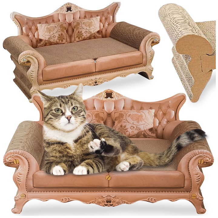 Canapea pentru pisici de zgariat Pixel, carton