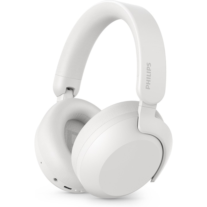 Слушалки Over-Ear PHILIPS TAH8000EWT/00, Bluetooth, Hybrid ANC, 4 микрофона, Автономност 50 часа, Бял