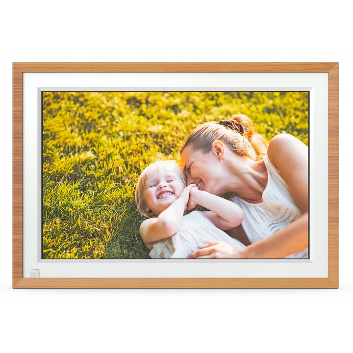Rama foto digitală Agfaphoto APF1000, 10 inci, 32 GB, Wi-Fi, maro, prezentare automata de diapozitive, senzor de miscare, statie meteo, calendar, ceas
