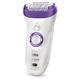 Epilator Braun Silk-épil 9561 Wet & Dry, 40 Pensete, Acumulator, 6 Accesorii, 2 Viteze, Alb/Mov