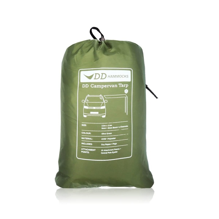 Husă exterioră DD Hammocks, 2, 5x2, 5 metri, impermeabil, protecție împotriva ploii și soarelui