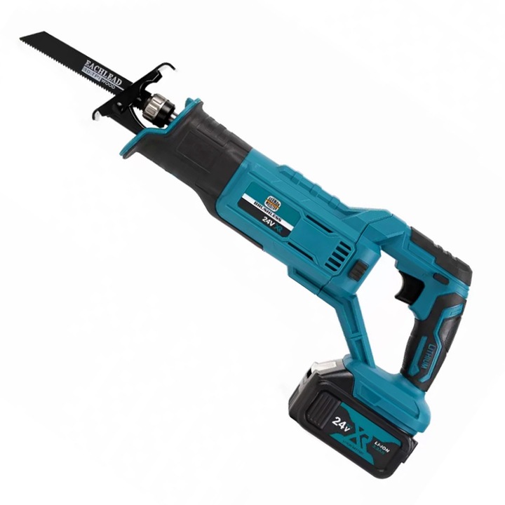 Fierastrau Multifunctional fara Fir 48V, Rapid si Precis, Taiere Lemne, Metal, Carne, Albastru