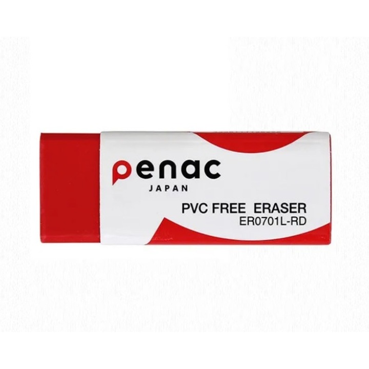 Radiera Medie Penac, 100% Cauciuc, 43 X 21 X 13mm - Culoare Rosie