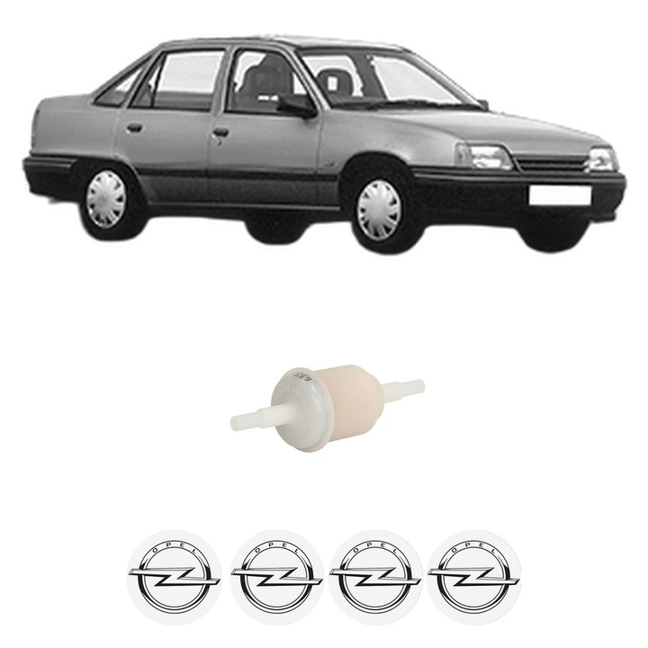 Filtru combustibil OPEL KADETT E (T85) 1.2 (C19, D19) din 1984-1986 KW 40 CP 55 CMC 1196, Bosch, Auto, 4x Stickere auto cu OPEL