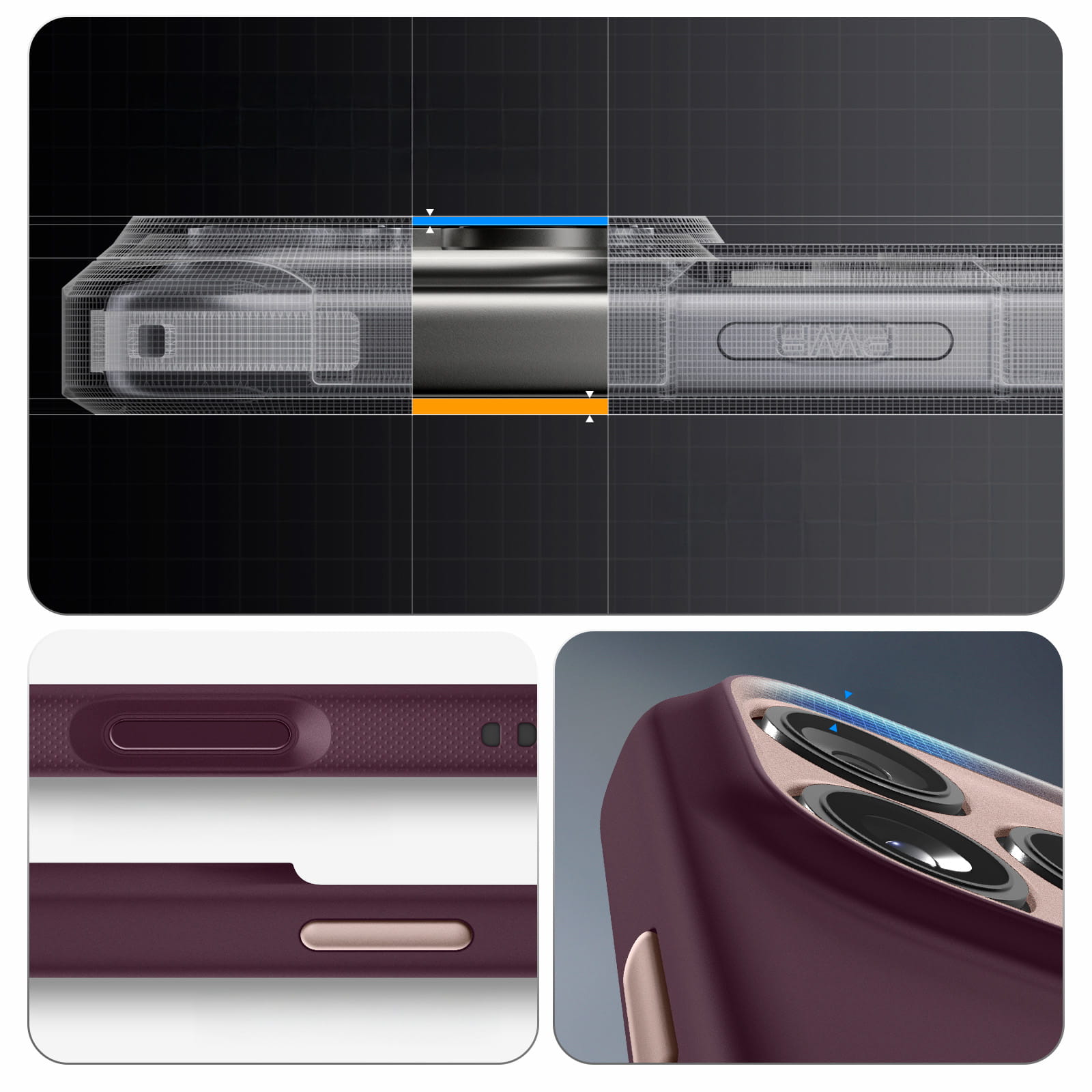 Husa, Spigen Nano Pop Mag pentru iPhone 17 Pro, Bordo-Roz