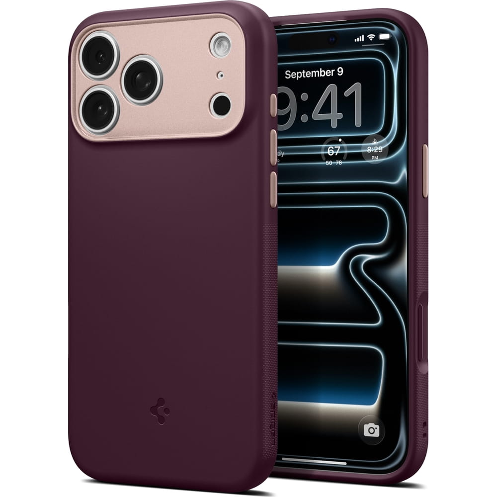 Husa, Spigen Nano Pop Mag pentru iPhone 17 Pro, Bordo-Roz