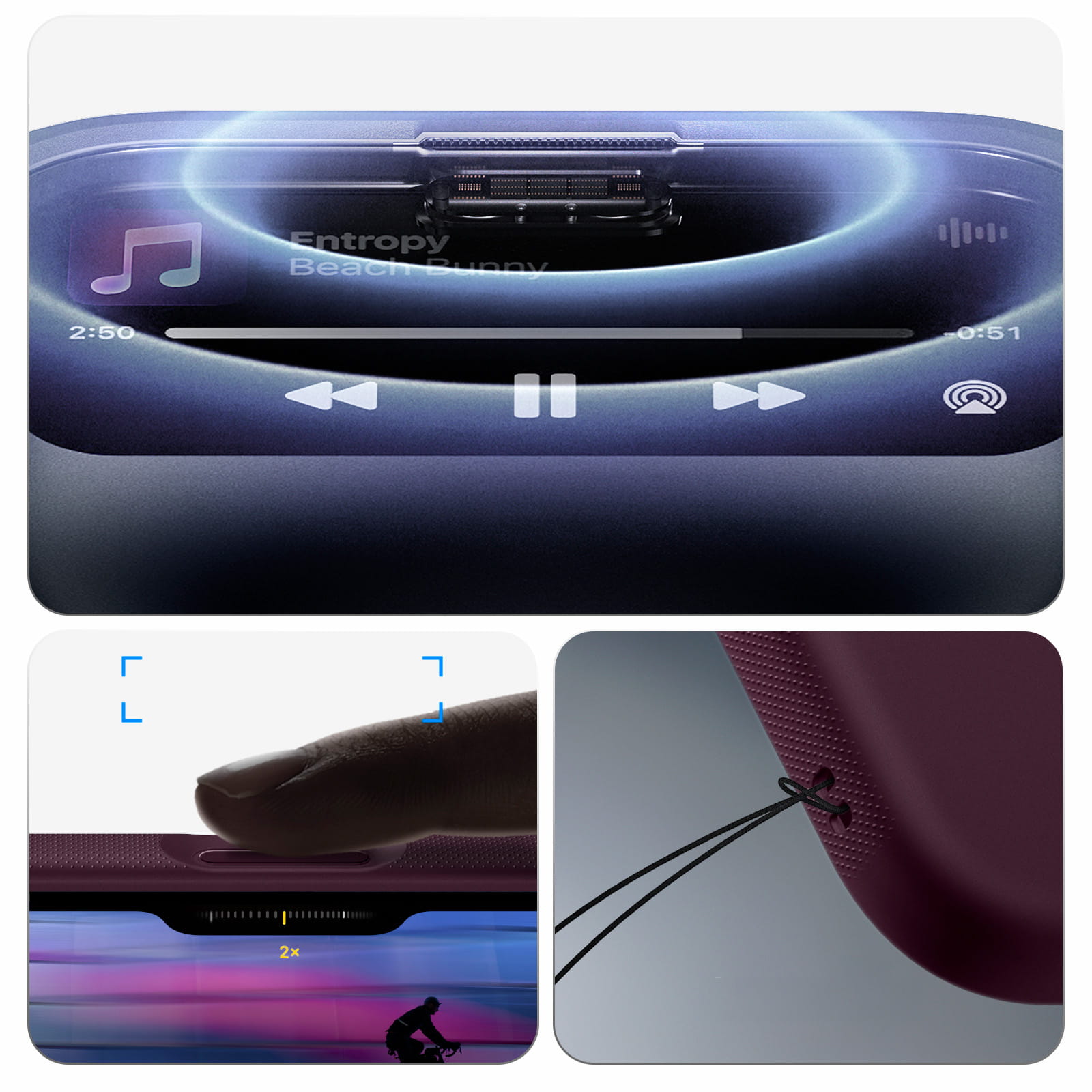 Husa, Spigen Nano Pop Mag pentru iPhone 17 Pro, Bordo-Roz