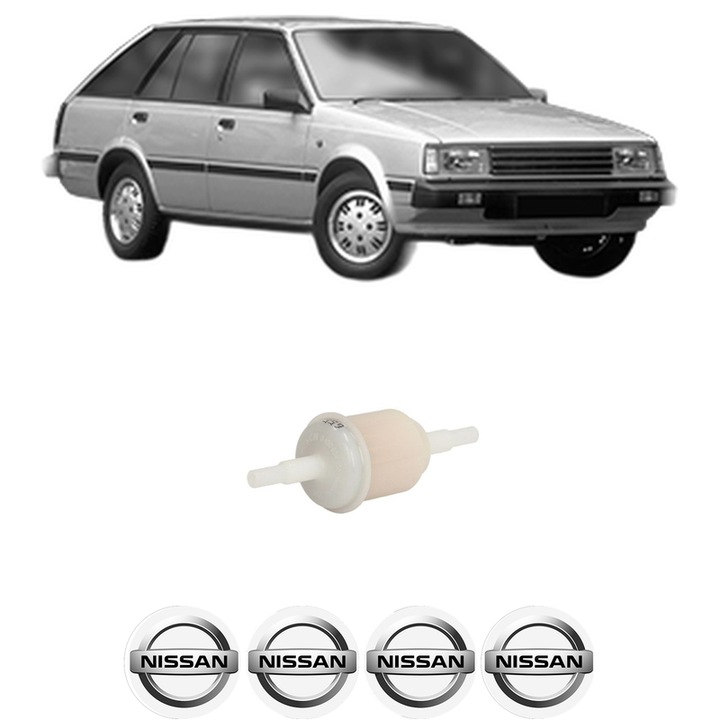 Filtru combustibil NISSAN SUNNY Estate Van (B11) 1.3 din 1982-1990 KW 44 CP 60 CMC 1270, Bosch, Auto, 4x Stickere auto cu NISSAN