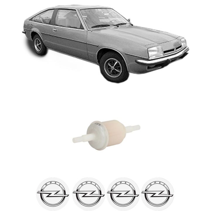 Filtru combustibil OPEL MANTA B (58_, 59_) 1.3 S din 1981-1986 KW 55 CP 75 CMC 1297, Bosch, Auto, 4x Stickere auto cu OPEL