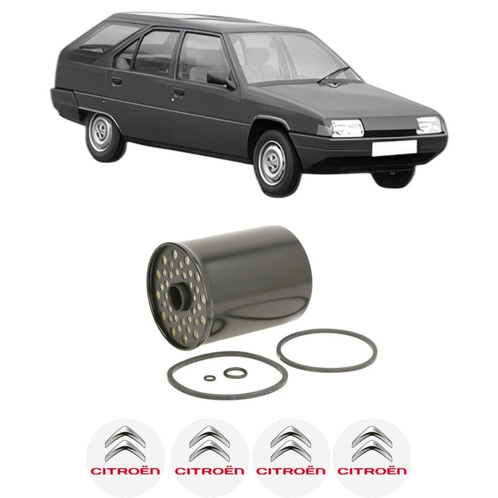 Filtru combustibil CITROEN BX Break (XB-_) TRD Turbo din 1988-1994 KW 66 CP 90 CMC 1769, Bosch, Auto, 4x Stickere auto cu CITROEN