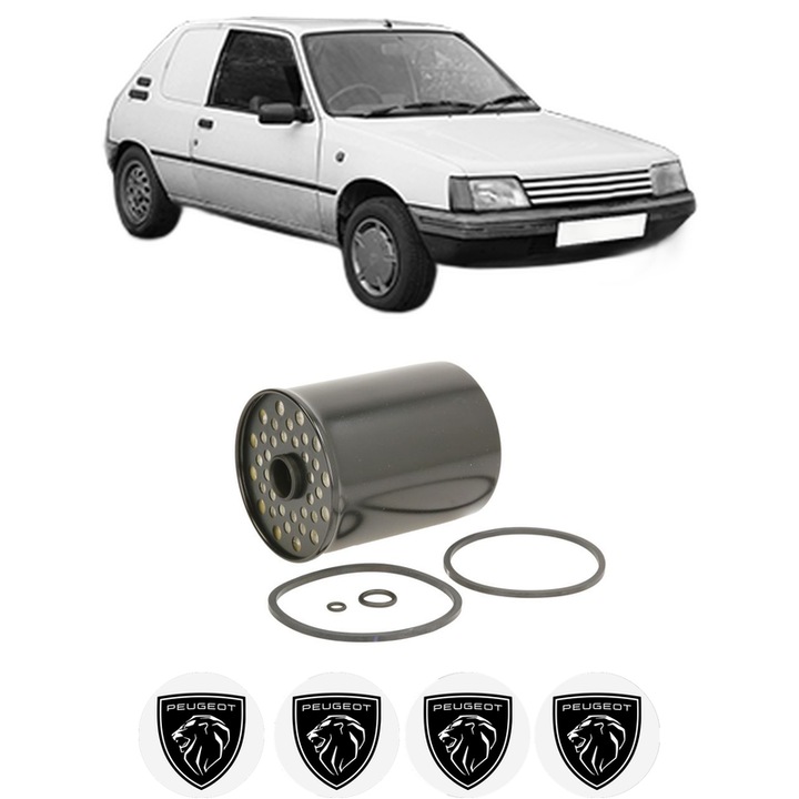 Filtru combustibil PEUGEOT 205 Hatchback Van 1.8 DT din 1990-1994 KW 58 CP 79 CMC 1769, Bosch, Auto, 4x Stickere auto cu PEUGEOT