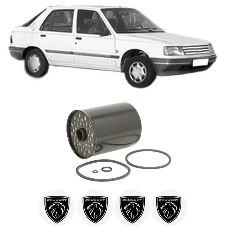 Filtru combustibil PEUGEOT 309 II (3C, 3A) 1.8 Diesel din 1989-1993 KW 44 CP 60 CMC 1769, Bosch, Auto, 4x Stickere auto cu PEUGEOT