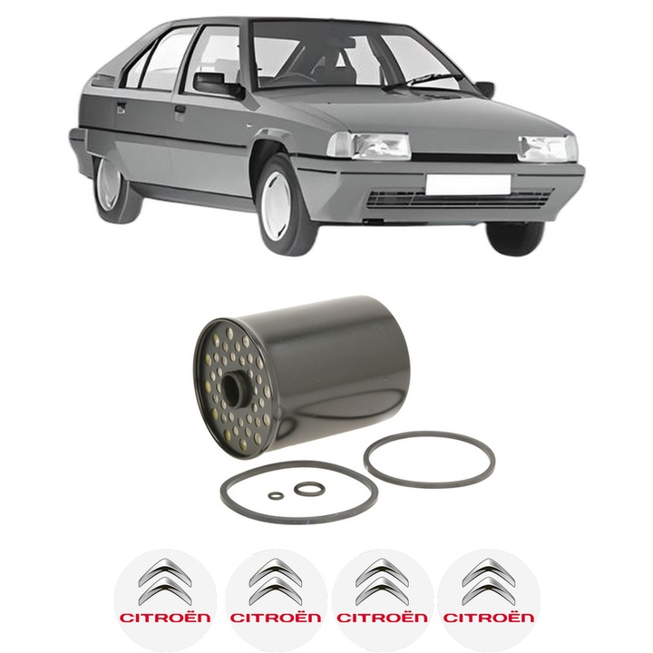 Filtru combustibil CITROEN BX (XB-_) 19 D din 1987-1993 KW 51 CP 69 CMC 1905, Bosch, Auto, 4x Stickere auto cu CITROEN