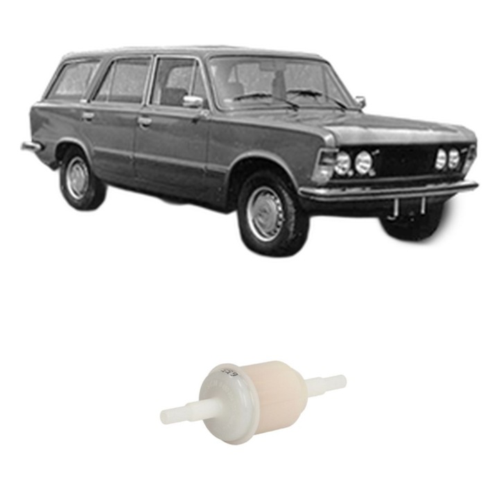 Filtru combustibil FSO 125P Estate 1.3 din 1967-1992 KW 47 CP 64 CMC 1295, Bosch, Auto, 4x Stickere auto cu FSO