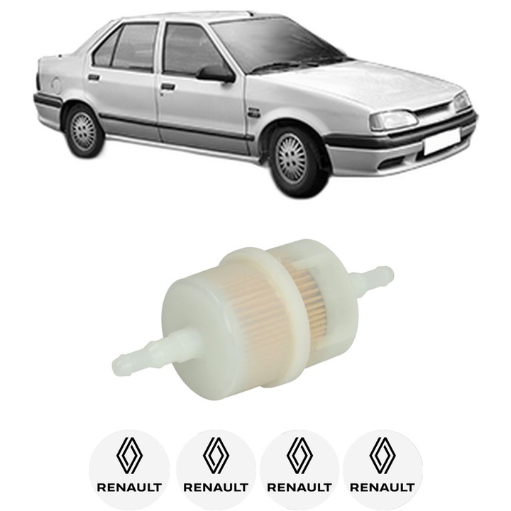 Filtru combustibil RENAULT 19 I Chamade (L53_) 1.7 (L53B) din 1989-1992 KW 54 CP 73 CMC 1721, Bosch, Auto, 4x Stickere auto cu RENAULT