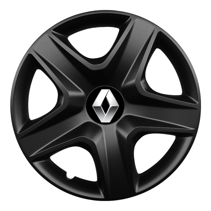 Set 4 Capace Roti R16 AutoSSF ®, Potrivite Jantelor de 16 inch, pentru RENAULT, Model 418, Black Edition