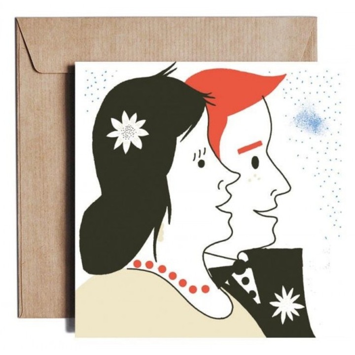 Felicitare Pieskot Karnet kw Tak/yes/ja/oui/si PM14, 14x10cm, folie