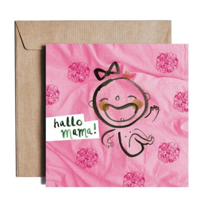 Karnet felicitare It's a Girl! / To Dar, Pieskot, 152x153x4 mm, folie