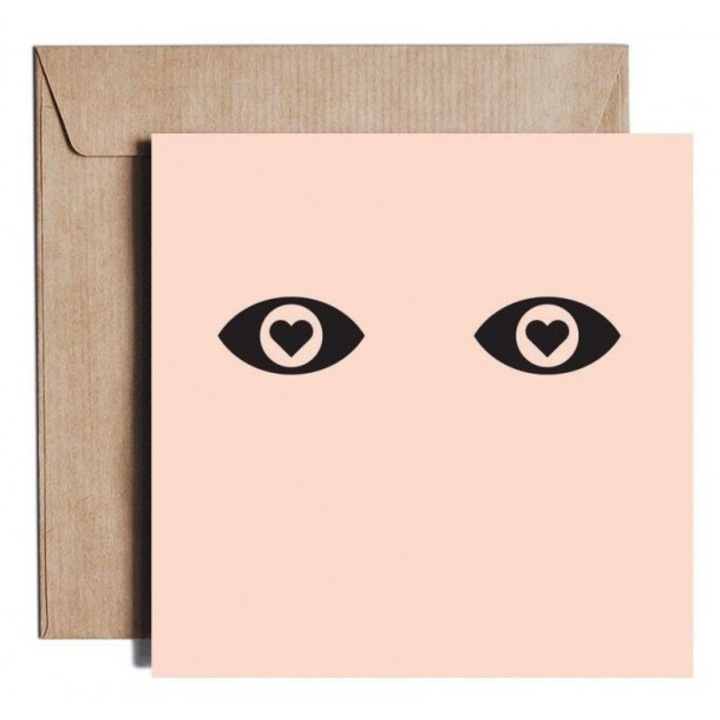 Karnet kw Hungry Eyes, Pieskot, 151x156x4 mm, folie