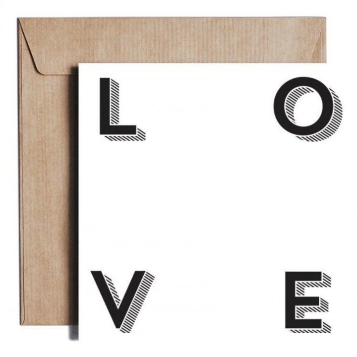 Karnet kw Love / Milosc. Walentynka KZ11, Pieskot, 152x154x4 mm, folie