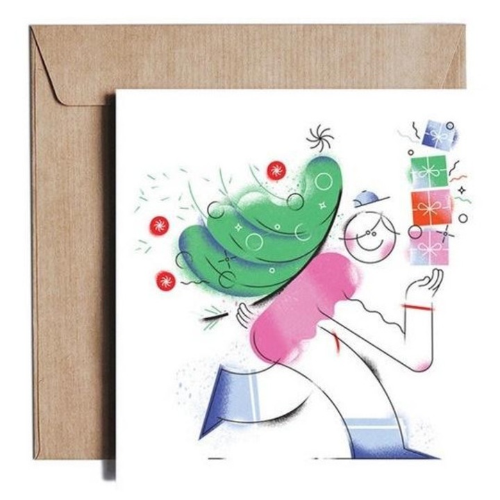 Karnet kw Little Donkey / Maly osiolek BNJS01, Pieskot, felicitare, 149x149x1 mm, folie