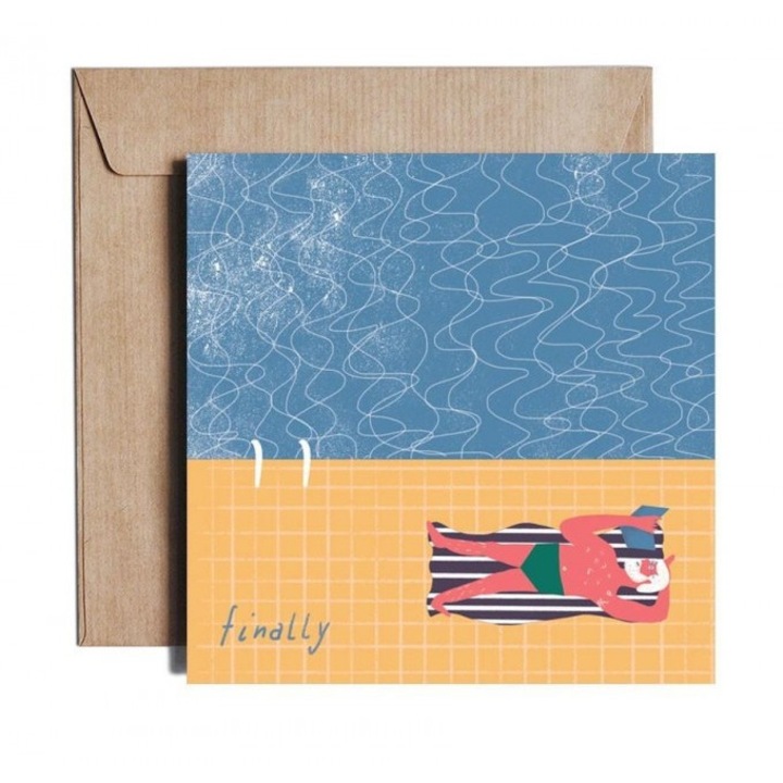 Felicitare Pieskot Karnet kw Finally / Wreszcie, design Ewelina Skowronska, 5902539661293