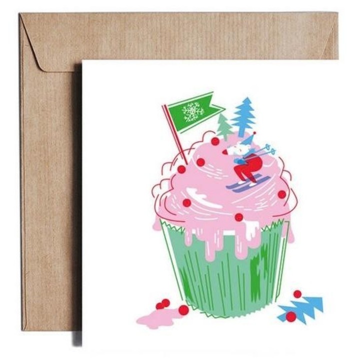 Karnet Pink mountain, Pieskot, 151x151x1 mm, folie