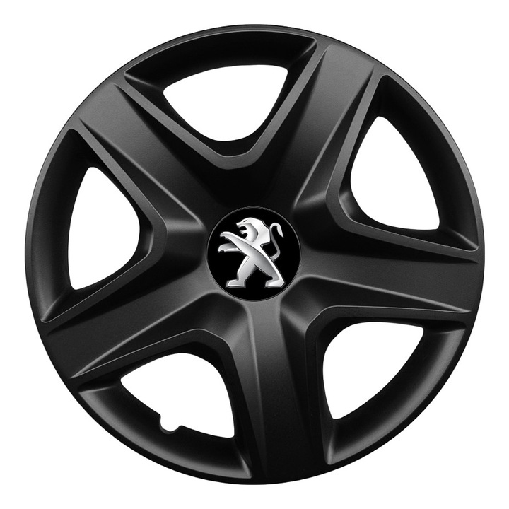 Set 4 Capace Roti R16 AutoSSF ®, Potrivite Jantelor de 16 inch, pentru PEUGEOT, Model 418, Black Edition
