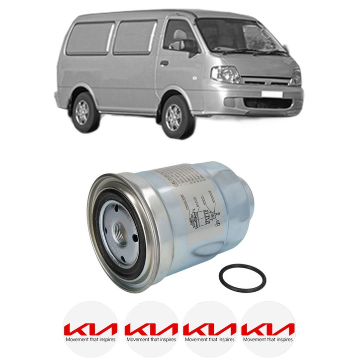 Filtru combustibil KIA PREGIO II 2.5 TCi din 2004 KW 69 CP 94 CMC 2476, Bosch, Auto, 4x Stickere auto cu KIA