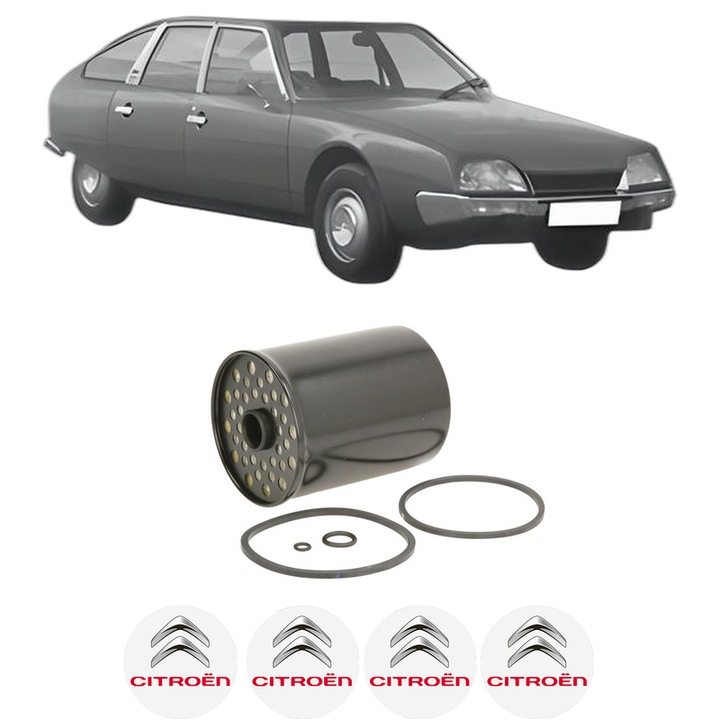 Filtru combustibil CITROEN CX I (MA) 25 D Turbo din 1983-1985 KW 70 CP 95 CMC 2499, Bosch, Auto, 4x Stickere auto cu CITROEN