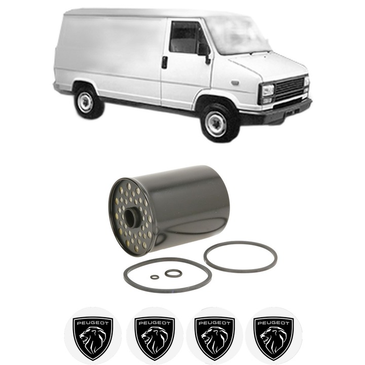 Filtru combustibil PEUGEOT J5 Van (280L) 2.5 DT All-wheel Drive din 1981-1990 KW 70 CP 95 CMC 2498, Bosch, Auto, 4x Stickere auto cu PEUGEOT