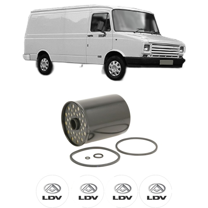 Filtru combustibil LDV 400 Van 2.5 D din 1989-1996 KW 71 CP 97 CMC 2498, Bosch, Auto, 4x Stickere auto cu LDV