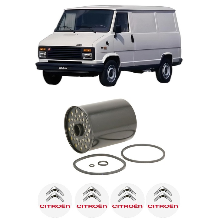 Filtru combustibil CITROEN C25 Van (280_, 290_) 1.9 D 1400 din 1988-1994 KW 51 CP 69 CMC 1905, Bosch, Auto, 4x Stickere auto cu CITROEN
