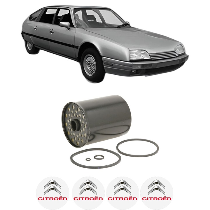 Filtru combustibil CITROEN CX II 25 D Turbo din 1987-1992 KW 88 CP 120 CMC 2499, Bosch, Auto, 4x Stickere auto cu CITROEN