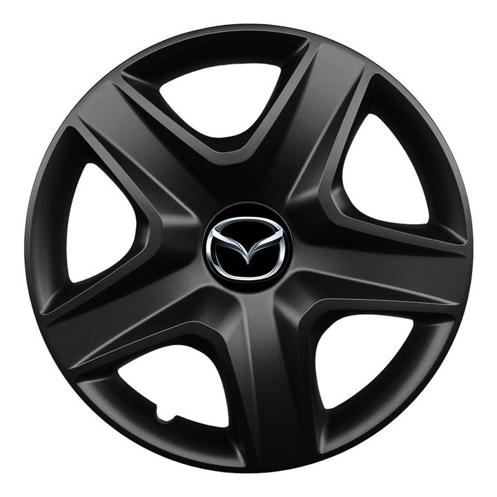 Set 4 Capace Roti R16 AutoSSF ®, Potrivite Jantelor de 16 inch, pentru MAZDA, Model 418, Black Edition