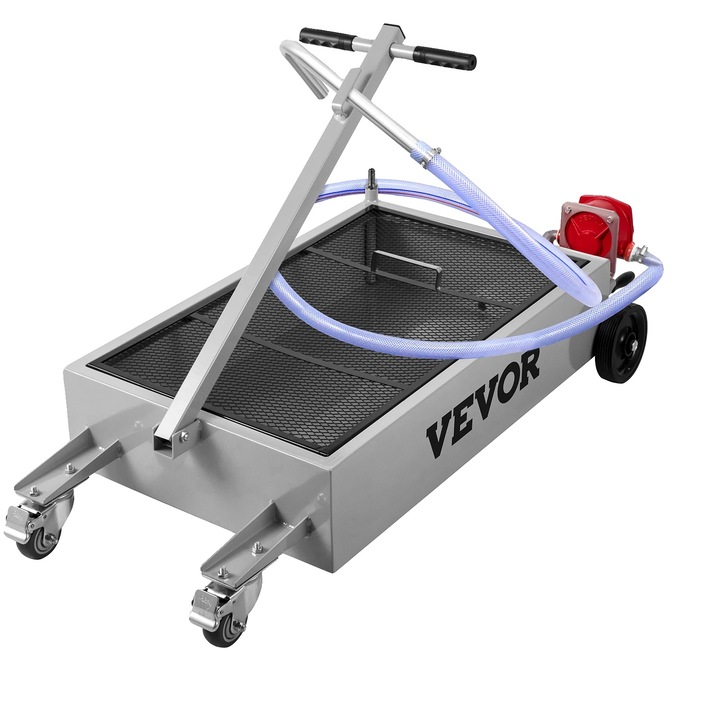 Тава за източване на масло, капацитет 15 галона, ръчна помпена система, размери 48.4x21.7x10.6 инча